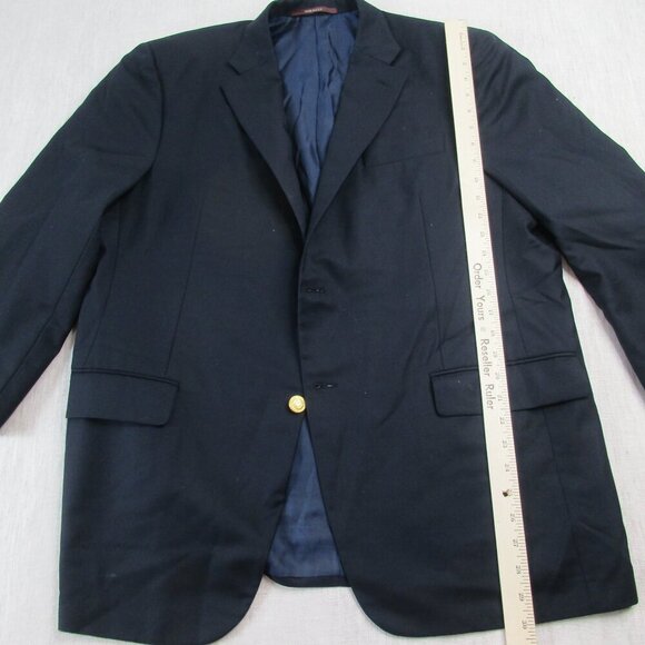 Hickey Freeman Blazer Jacket Mens Navy Long Sleeve Notch Lapel Single Breasted - Picture 7 of 10